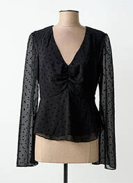 Top croială cambrată mâneci lungi negru GUESS femeie