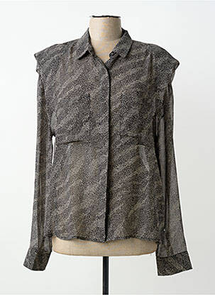 Cămașă croială cambrată mâneci lungi negru LE TEMPS DES CERISES femeie