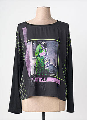 Tricou mâneci lungi mâneci lungi negru GAUDI femeie