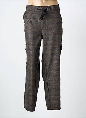 Pantalon drept țesătură poplin mărime normală maro STREET ONE femme