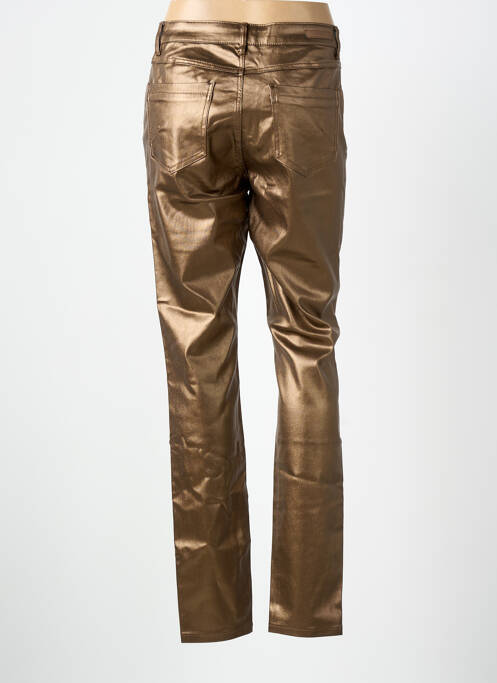 Pantalon slim elasticitate mărime normală auriu GEISHA femme