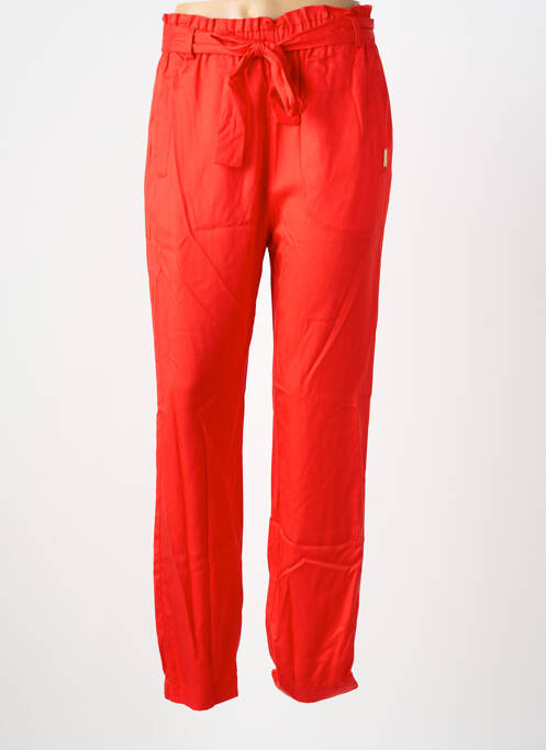 Pantalon drept țesătură poplin mărime normală roșu GAUDI femme