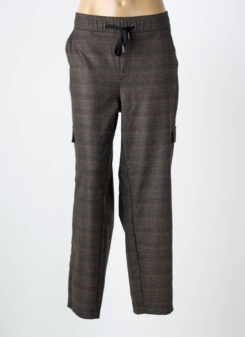 Pantalon drept țesătură poplin mărime normală maro STREET ONE femme