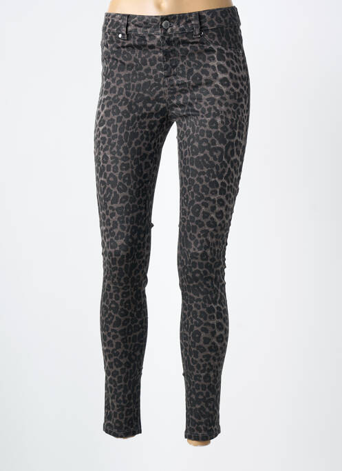 Pantalon slim elasticitate mărime normală gri MORGAN femme