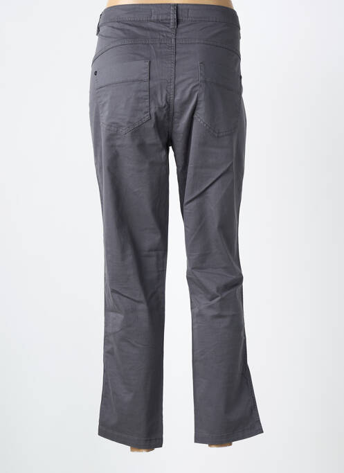 Pantalon drept țesătură poplin mărime normală gri STREET ONE femme