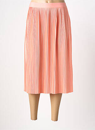Fustă midi portocaliu QS femeie