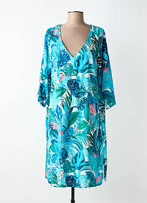 Rochie de plajă mâneci 3/4 albastru ANITA femeie