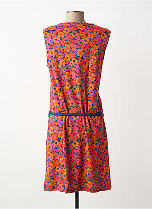 Rochie midi imprimeu floral fără mâneci portocalie CHRISTIAN CANE femeie