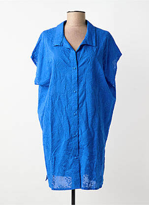 Rochie de plajă croială fluidă albastru ANTIGEL femeie
