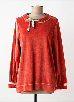 Pijama guler rotund portocalie CANAT femeie