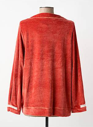 Pijama guler rotund portocalie CANAT femeie