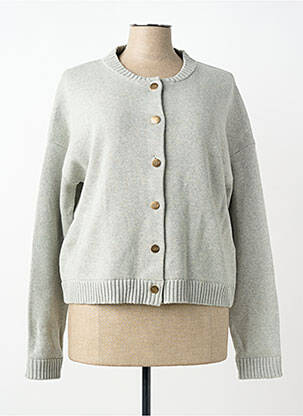 Vestă cu mâneci lungi gri ELLE EST OU LA MER femeie