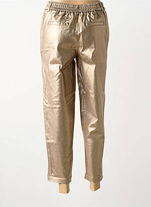 Pantalon 7/8 talie elastică mărime normală auriu PIECES femeie