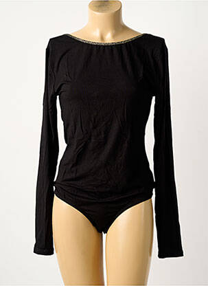 Body guler rotund mâneci lungi negru PIECES femeie
