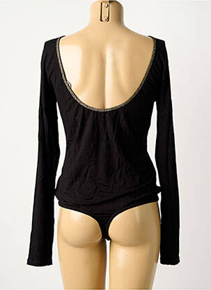 Body guler rotund mâneci lungi negru PIECES femeie