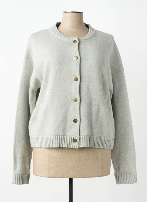 Vestă cu mâneci lungi gri ELLE EST OU LA MER femeie