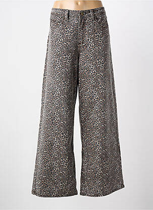 Blugi cu croială evazată maro GRACE & MILA femeie