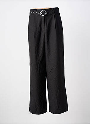 Pantalon drept țesătură poplin talie înaltă negru Y.A.S femeie