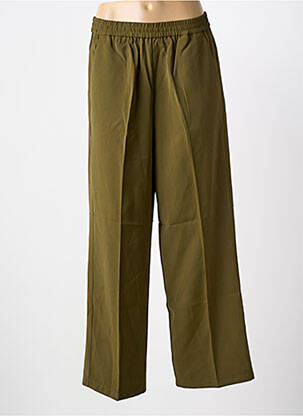 Pantalon drept țesătură crep mărime normală verde GRACE & MILA femeie