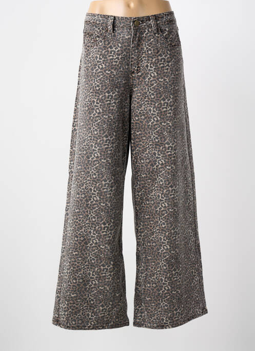 Blugi cu croială evazată maro GRACE & MILA femeie