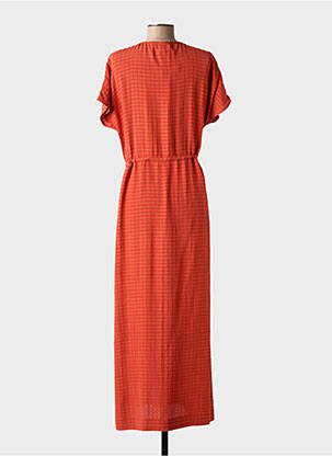Rochie midi imprimeu fantezie mâneci scurte portocaliu NICE THINGS femeie