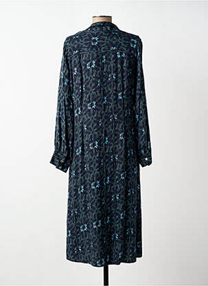 Rochie midi imprimeu fantezie mâneci lungi albastru STORIATIPIC femeie