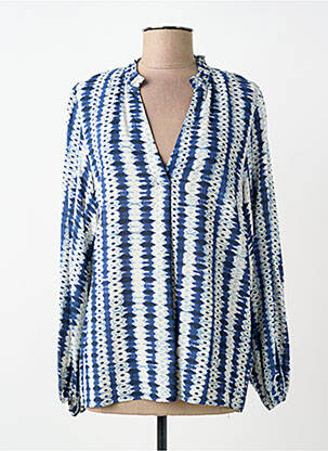 Cămașă imprimeu fantezie mâneci lungi albastru KYRA femme