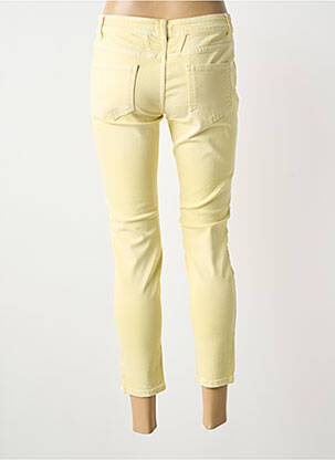 Pantalon 7/8 închidere cu fermoar sub clapetă cu nasturi galben CLOSED femeie