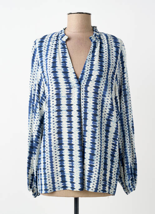 Cămașă imprimeu fantezie mâneci lungi albastru KYRA femme