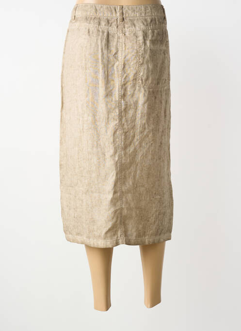 Fustă midi croială dreaptă bej SANDWICH femme