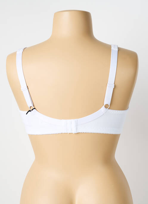 Sutien fără armatură sutien cupe întregi cu decolteu înalt alb PIEGE femme