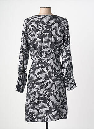 Rochie midi imprimeu fantezie mâneci lungi gri JDY femeie