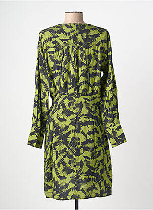 Rochie midi imprimeu fantezie mâneci lungi verde JDY femeie