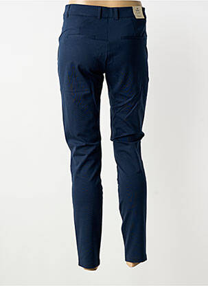 Pantalon slim țesătură poplin mărime normală albastru FRANSA femeie