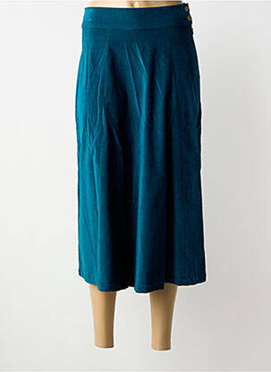 Fustă midi închidere cu fermoar lateral albastru PRINCESSE NOMADE femme