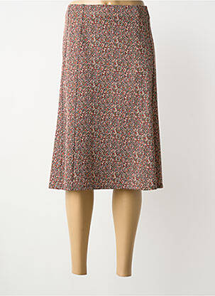 Fustă midi croială dreaptă roșu GEVANA femme