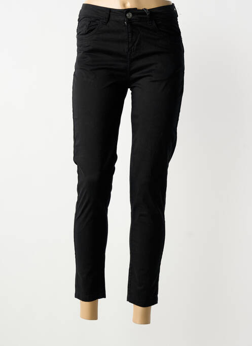 Pantalon 7/8 elasticitate mărime normală negru DEELUXE femme