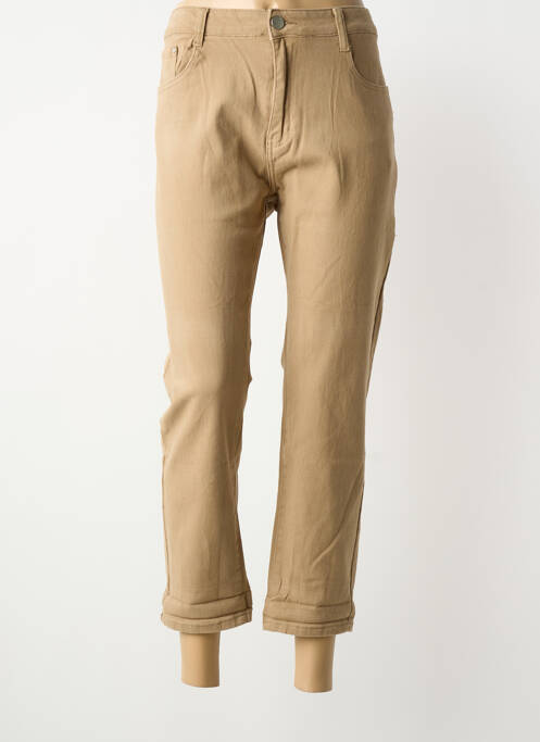 Pantalon 7/8 elasticitate mărime normală bej G-SMACK femme