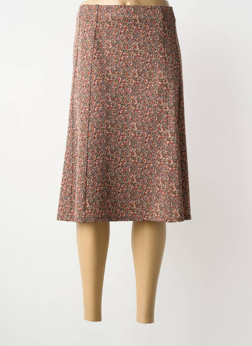 Fustă midi croială dreaptă roșu GEVANA femme