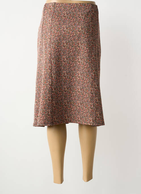 Fustă midi croială dreaptă roșu GEVANA femme