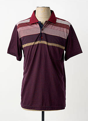 Polo imprimeu dungi mâneci scurte roșu CAP 10 TEN homme