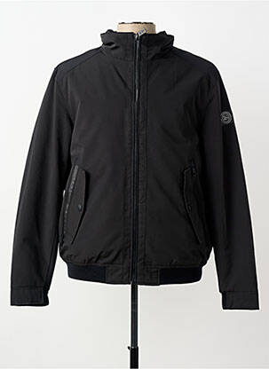 Geacă matlasată buzunare fără glugă negru S4 JACKETS bărbat