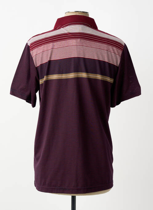 Polo imprimeu dungi mâneci scurte roșu CAP 10 TEN homme