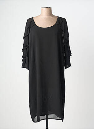 Rochie midi croială fluidă mâneci 3/4 negru ZEPELINE femeie