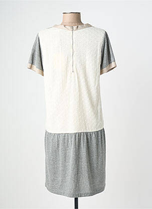 Rochie midi mâneci scurte mâneci scurte gri INDI & COLD femeie