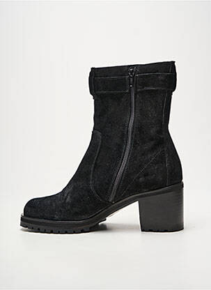 Botine/ghete nubuc toc de 4 la 6 cm negru NIMAL femeie