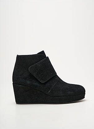 Botine/ghete vârf rotund toc de 7 la 9 cm negru NIMAL femeie