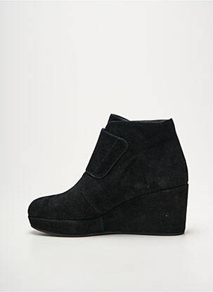 Botine/ghete vârf rotund toc de 7 la 9 cm negru NIMAL femeie