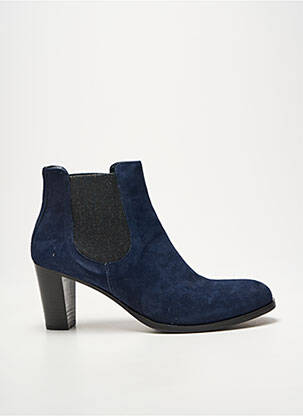 Botine/ghete nubuc toc de 7 la 9 cm albastru NIMAL femeie