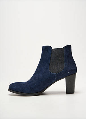 Botine/ghete nubuc toc de 7 la 9 cm albastru NIMAL femeie